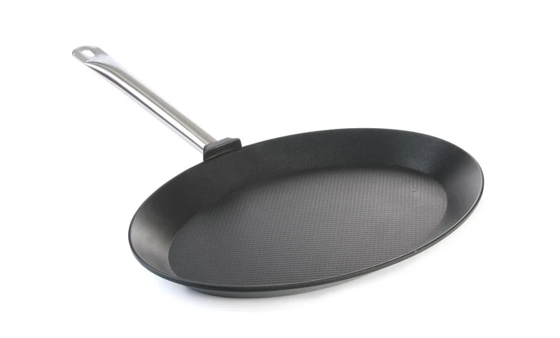HENDI Fischpfanne - oval Titanium Professional – Titanium professional – 400 × 275 × 35 mm