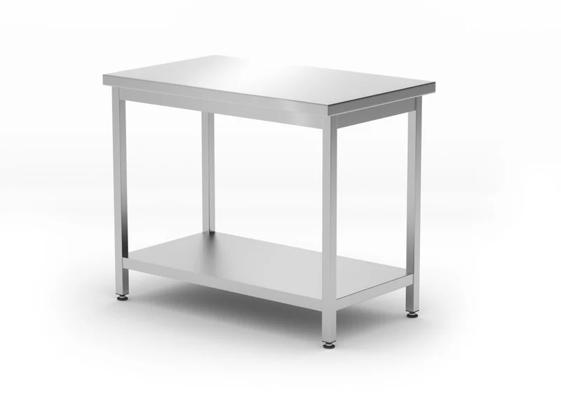 HENDI Mitteltisch mit Ablage – verschraubt – Tiefe 600 mm – Kitchen Line – 1000 × 600 × 850 mm