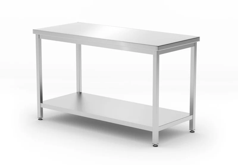 HENDI Mitteltisch mit Ablage – verschraubt – Tiefe 600 mm – Kitchen Line – 1200 × 600 × 850 mm