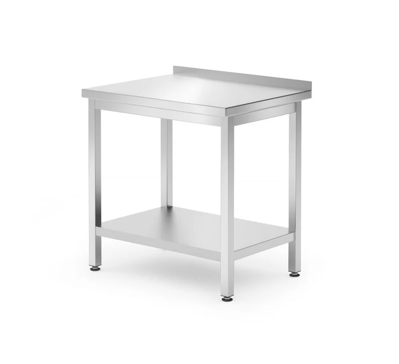 HENDI Wandtisch mit Ablage – verschraubt – Tiefe 600 mm – Kitchen Line – 800 × 600 × 850 mm