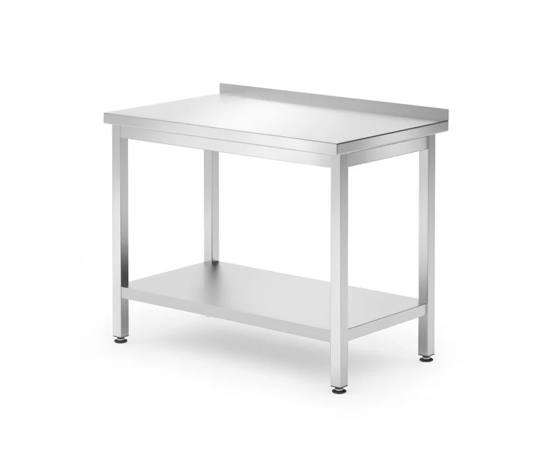 HENDI Wandtisch mit Ablage – verschraubt – Tiefe 600 mm – Kitchen Line – 1000 × 600 × 850 mm