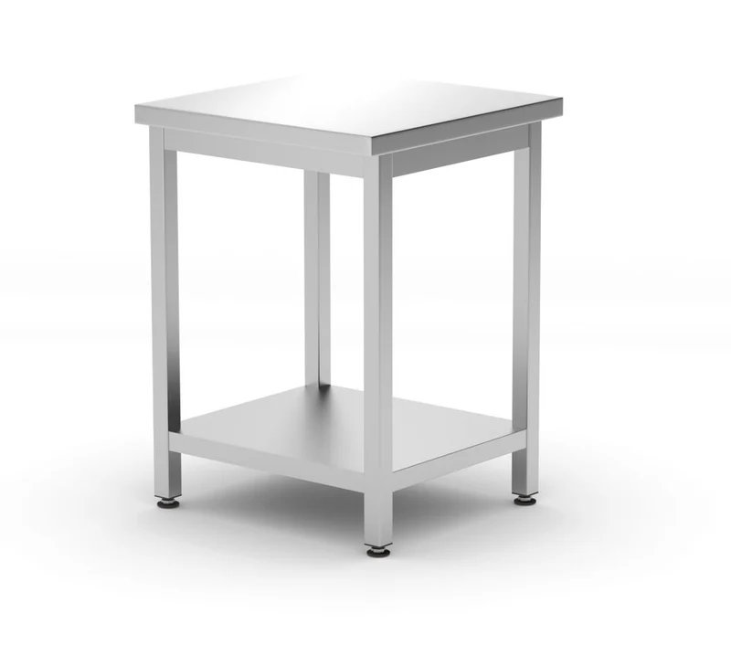 HENDI Mitteltisch mit Ablage – verschraubt – Tiefe 600 mm – Kitchen Line – 600 × 600 × 850 mm