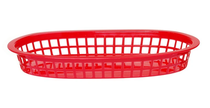 HENDI Servierkörbe im Fastfood-Stil – Rot – 272 × 175 × 38 mm – 6 Stück