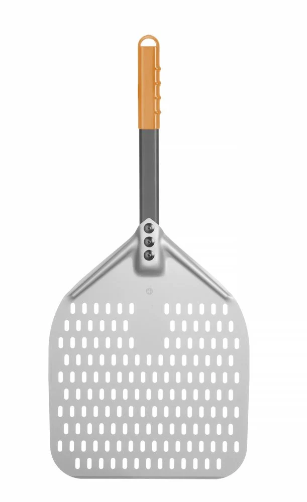 HENDI Pizzaschaufel - eckig – gelocht – kurzer Griff – 300 × 660 mm