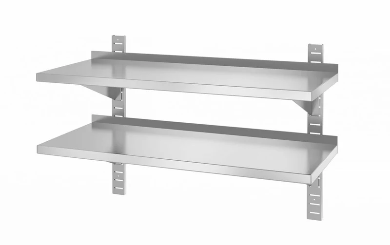 HENDI Doppelwandige Ablage – einstellbar – mit 2 Halterungen – 1000 × 400 × 600 mm