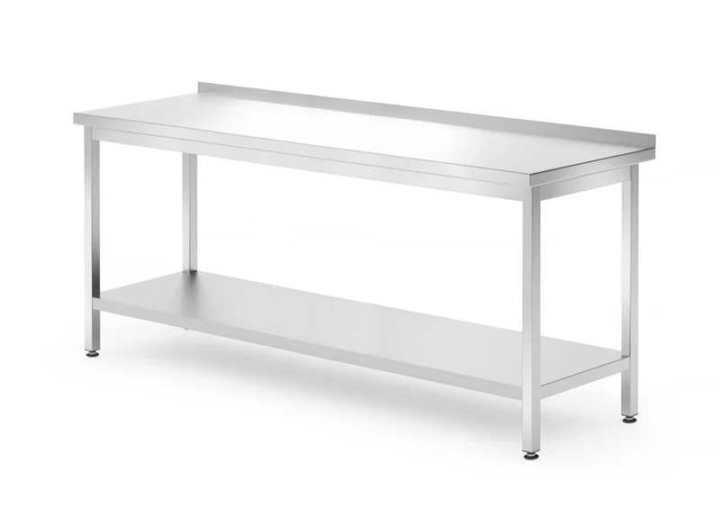 HENDI Wandtisch mit Ablage – verschraubt – Tiefe 700 mm – Profi Line – 1800 × 700 × 850 mm