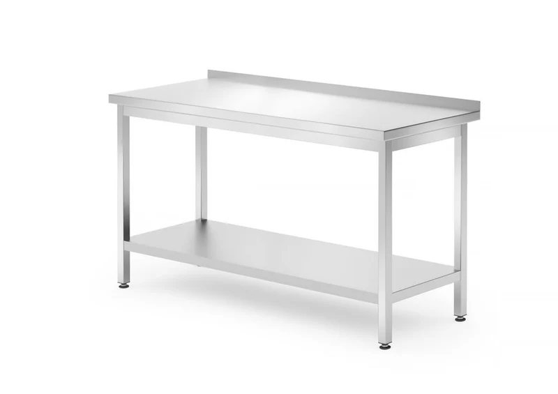 HENDI Wandtisch mit Ablage – verschraubt – Tiefe 700 mm – Profi Line – 1400 × 700 × 850 mm
