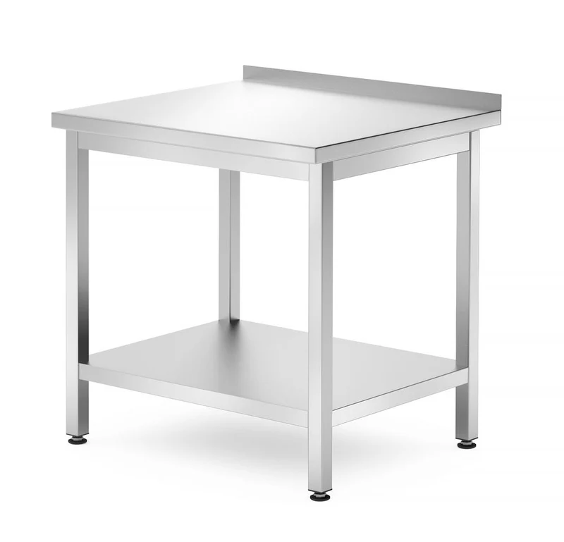 HENDI Wandtisch mit Ablage – verschraubt – Tiefe 700 mm – Profi Line – 800 × 700 × 850 mm