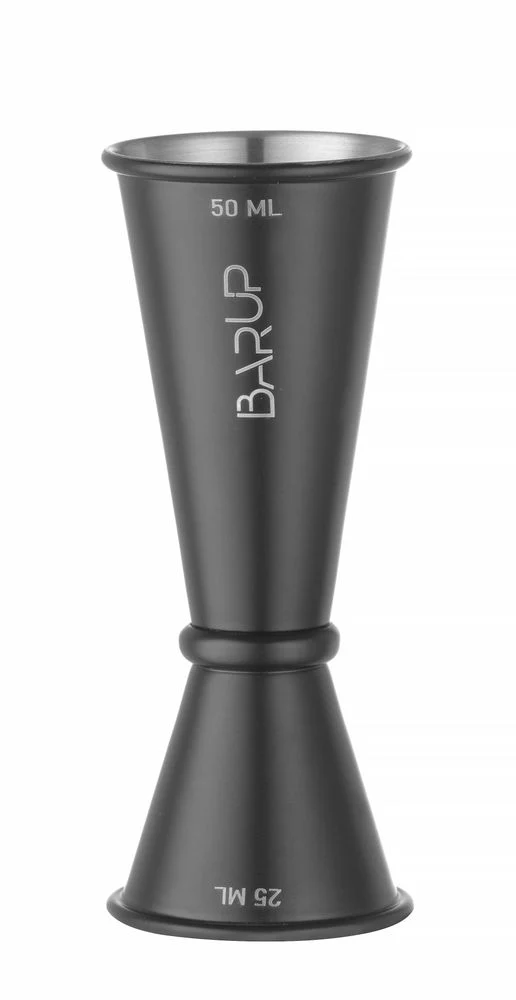 BarUp Barmaß 25 / 50 ml – Schwarz – Ø 44 × H 110 mm