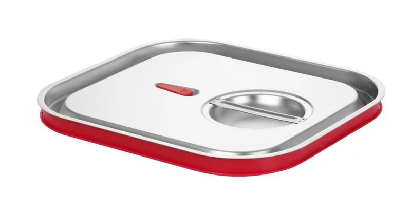 HENDI Gastronorm-Deckel mit Silikonrand – Kitchen Line – GN 2 / 3 – 354 × 325 mm