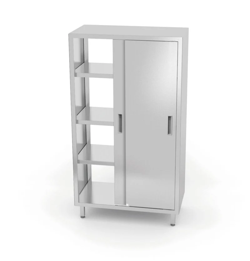 HENDI Durchreicheschrank mit Schiebetüren – verschraubt – Kitchen Line – 800 × 700 × 1800 mm