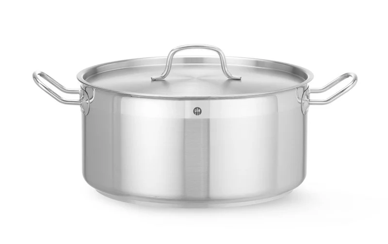 HENDI Kochtopf – niedrig - mit Deckel – Profi Line – 12 l – Ø 320 × H 150 mm