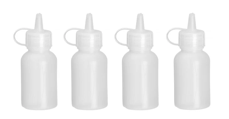 HENDI Mini-Spenderflaschen – 4er-Set – 0,03 l – Transparent – Ø 30 × H 85 mm – 4 Stück