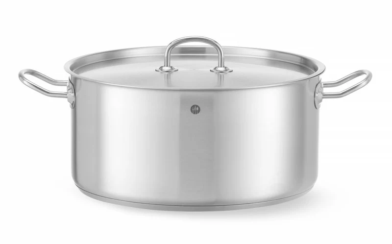 HENDI Topf niedrig - mit Deckel – Kitchen Line – 11,9 l – Ø 320 × H 150 mm