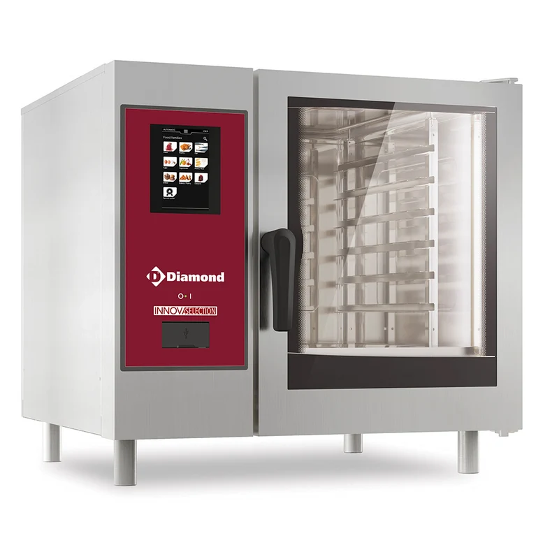 Elektro Kombidämpfer "TOUCH" mit Boiler & Konvektion 6xGN1/1+ Reinigung - SBET/XC-06