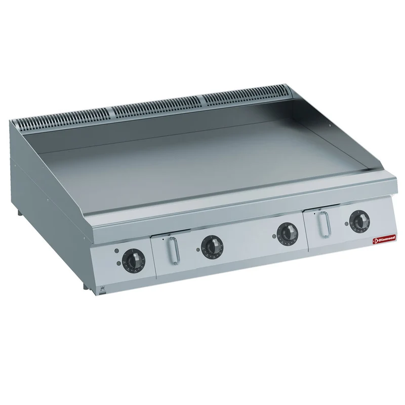 Elektro Grillplatte glatt HP, Nitro chrom -TOP- - E22/PLNC12-HP