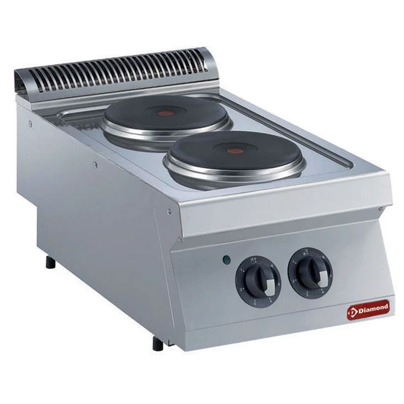 Elektro Plattenherd mit 2 runde Kochplatten -TOP- - E17/2P4T-N