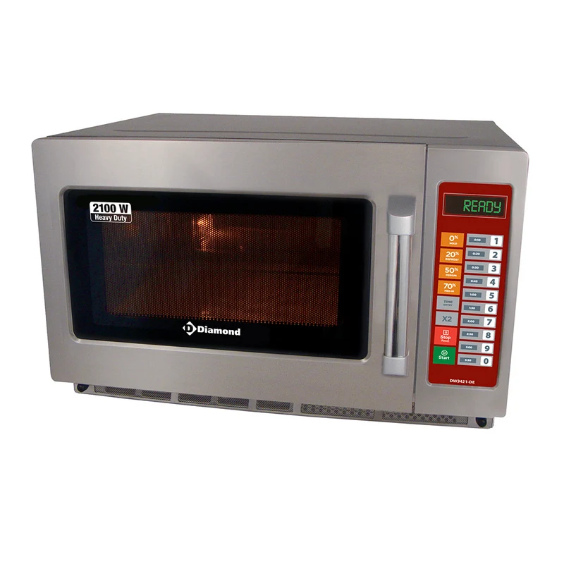 Mikrowellenofen aus Edelstahl, (GN 2/3),2100 W. (34 Lt), Digital - DW3421-DE