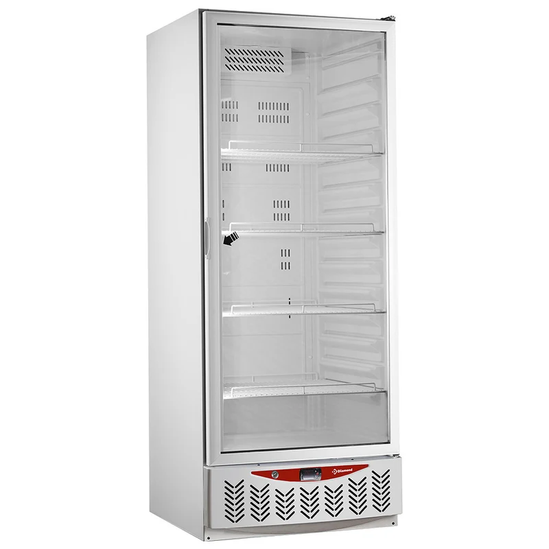 Belüfteter Kühlschrank, Glastür, 525 Liter, GN2/1+600x400, weiß - PFV55-R6G