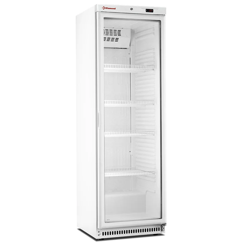 Kühlschrank, Glastür, belüftet, 400 Liter. weiß - PFV402-R6/G