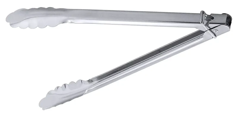 Edelstahl Küchenzange 24 bis 40 cm mit Feder