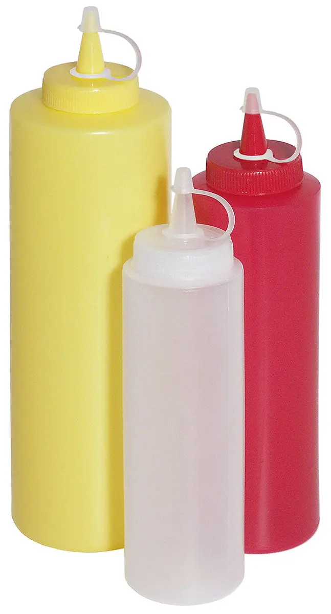 Saucenflaschen Quetschflasche 0,25-0,7 Liter weiß / rot / gelb
