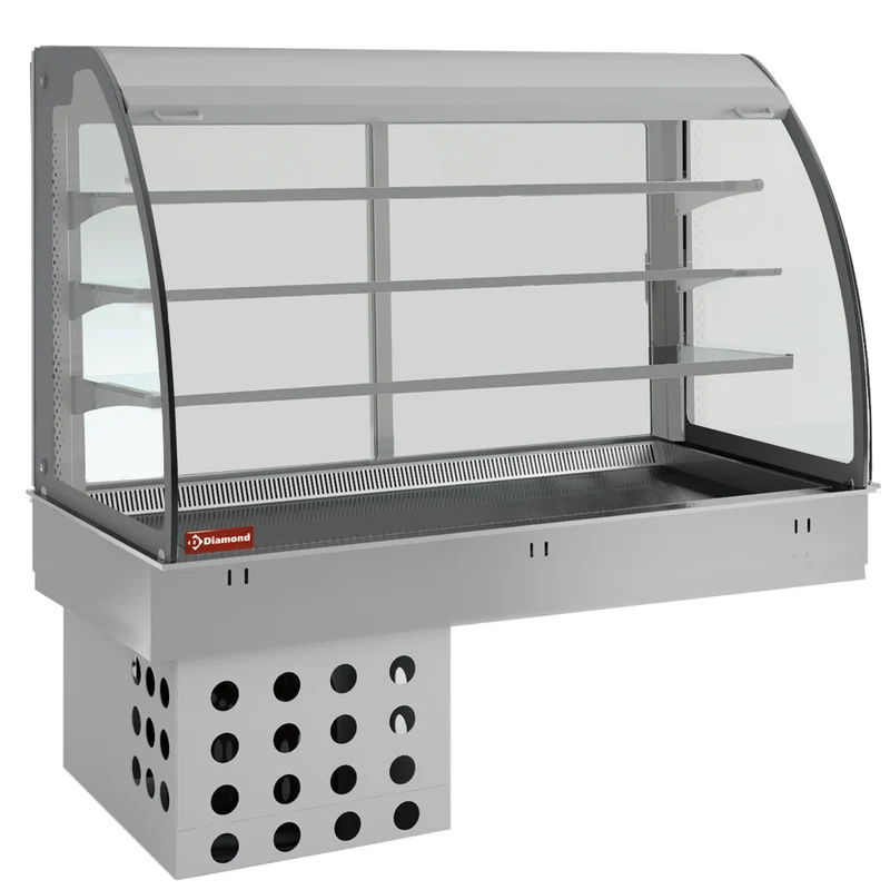 Element Kühlplatte und Kühlvitrine auf 3 Ebenen geschlossen, belüftet, 2x GN 1/1 - DPA/TVF308-R2