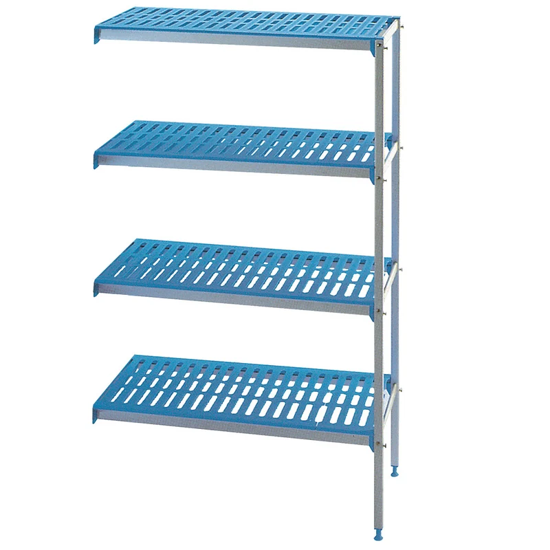 Regal linear eloxiertem Aluminium 4 Ebenen "Modular Rack - RAA/135-4/EF