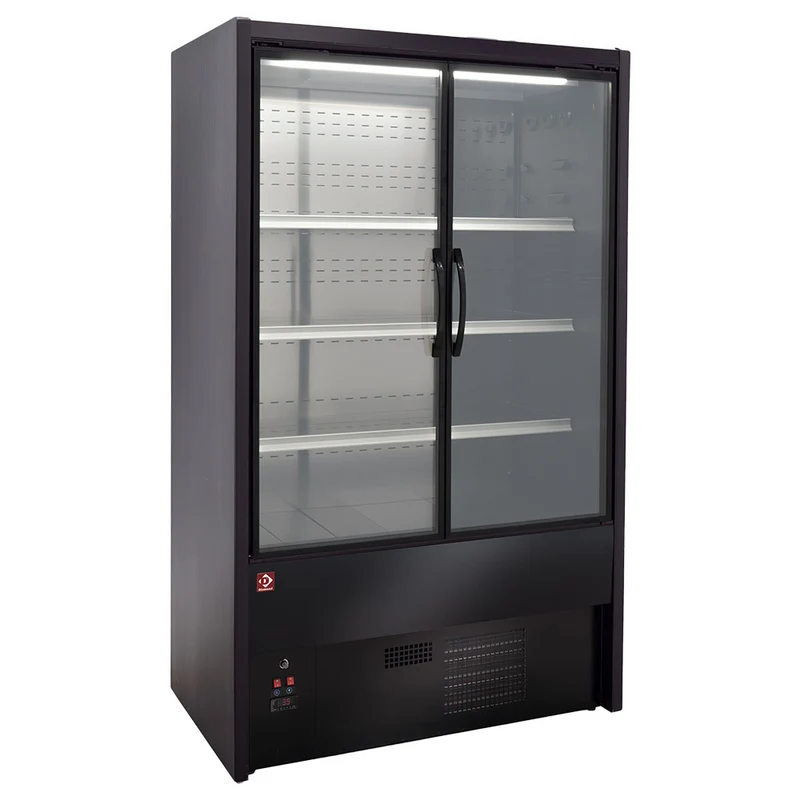 Wandkühlregal, Flügeltüren - SCHWARZ - DS10/B5-P9P
