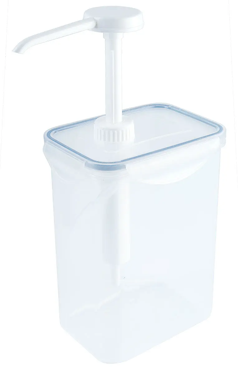 Dispenser 1,5-3,9 Liter eckig mit Pumpaufsatz lebensmittelgeeignet