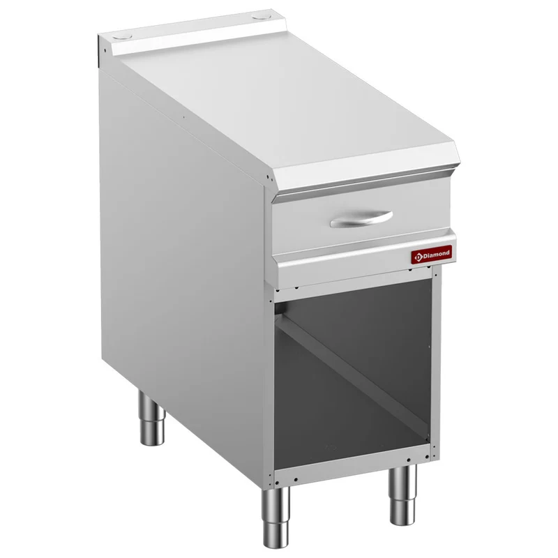 Neutrales Arbeitselement mit Schubladen GN, Modul 1/2, offener Unterbau - N9/PTAC4-N