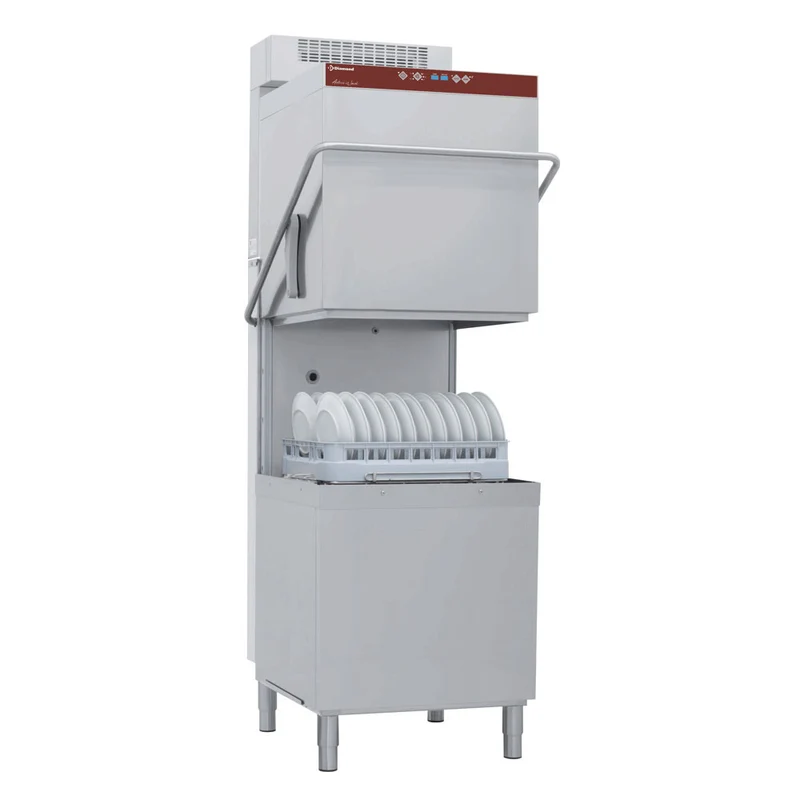Haubenspülmaschine, Körbe 600x500 mm + Softener kontinuierlich + Dampfkondensator-Wärmerückgewinnung "Full Hygiene" - DCR49/6-AC-RC