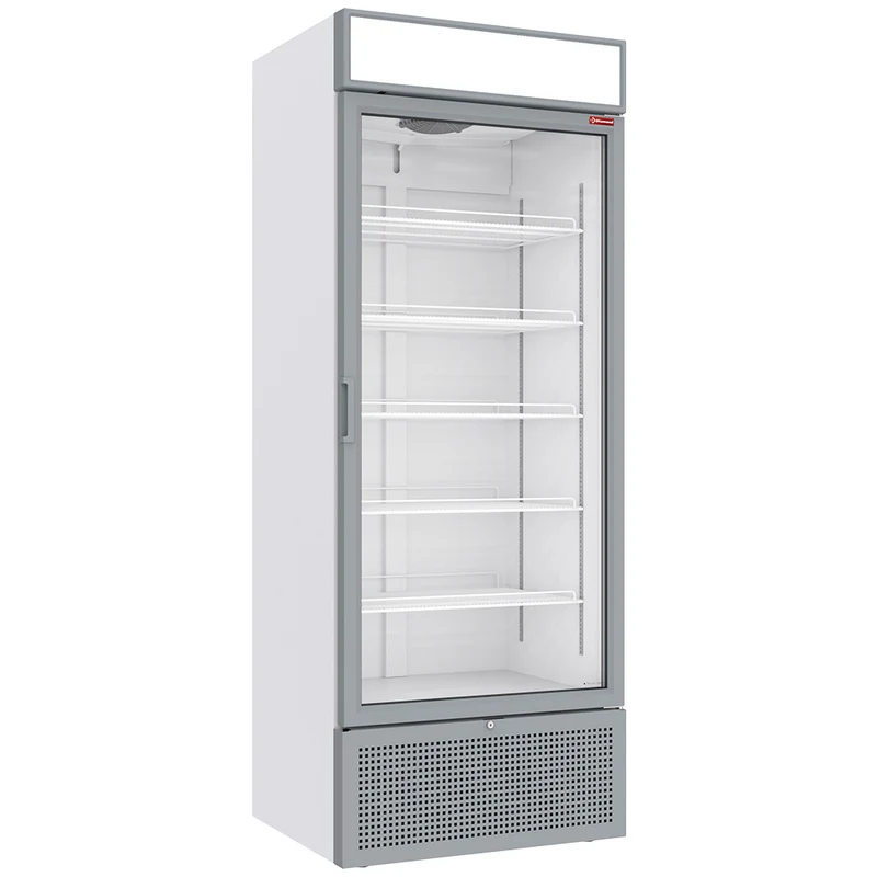Positive Kühlvitrine 715 Liter WEISS mit Leuchtkasten - CLP72-SW