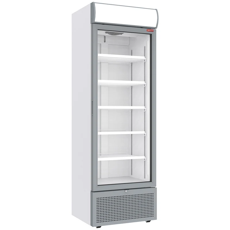 Positive Kühlvitrine 494 Liter WEISS mit Leuchtkasten - CLP52-SW