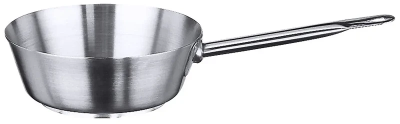 Edelstahl Sauteuse mit Rohrgriff gerade auslaufender Rand 16-24 cm