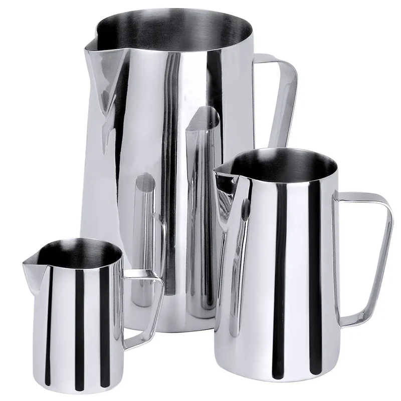Edelstahl Milchkanne Wasserkanne 0,3 bis 5 Liter hochglänzend
