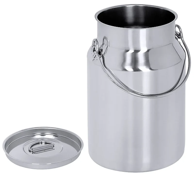 Edelstahl Milchkanne 0,5 bis 5 Liter mit Deckel