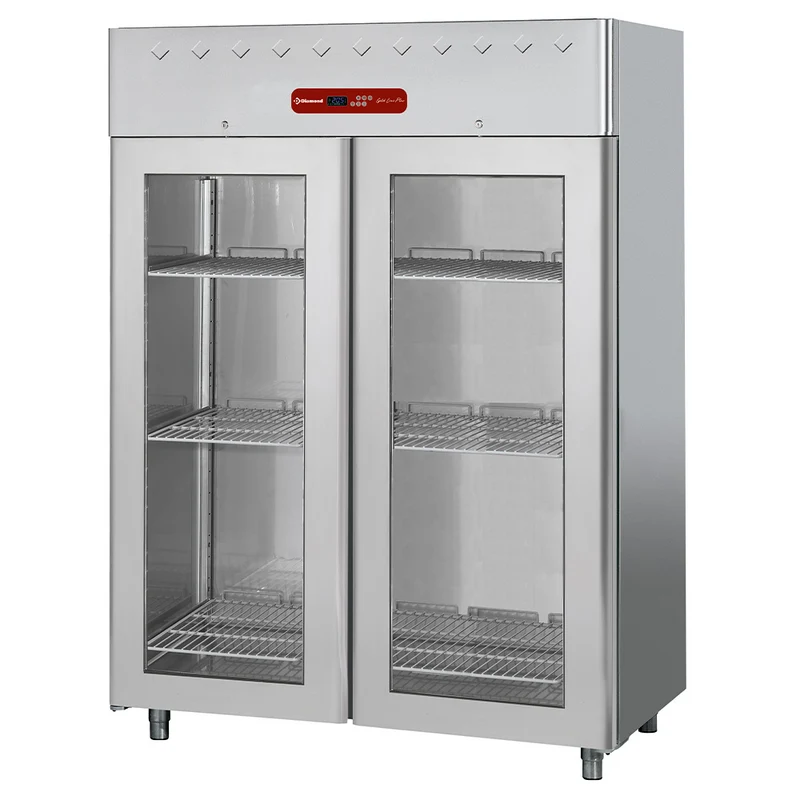 Kühlschrank 1400 Liter belüftet, 2 Glastüren GN 2/1 - AD2N/H2G-R2