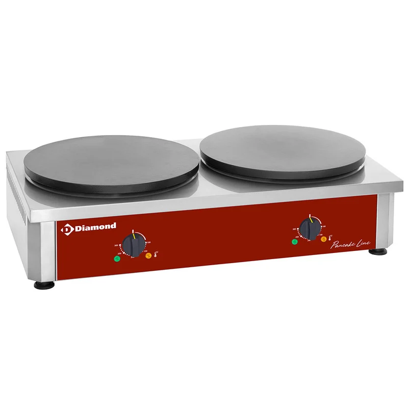 Elektro Doppel Crepiere, hohe Leistung, Ø 400mm "emailliert" - BRET/2E-R