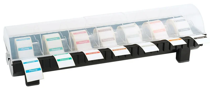 Etikettenspender für 7 Rollen HACCP Etiketten