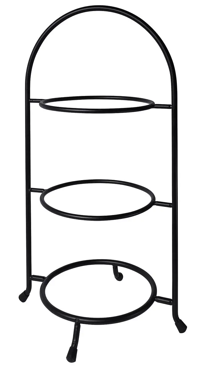 Telleretagere dreistufig schwarz für Teller 17,5-31 cm