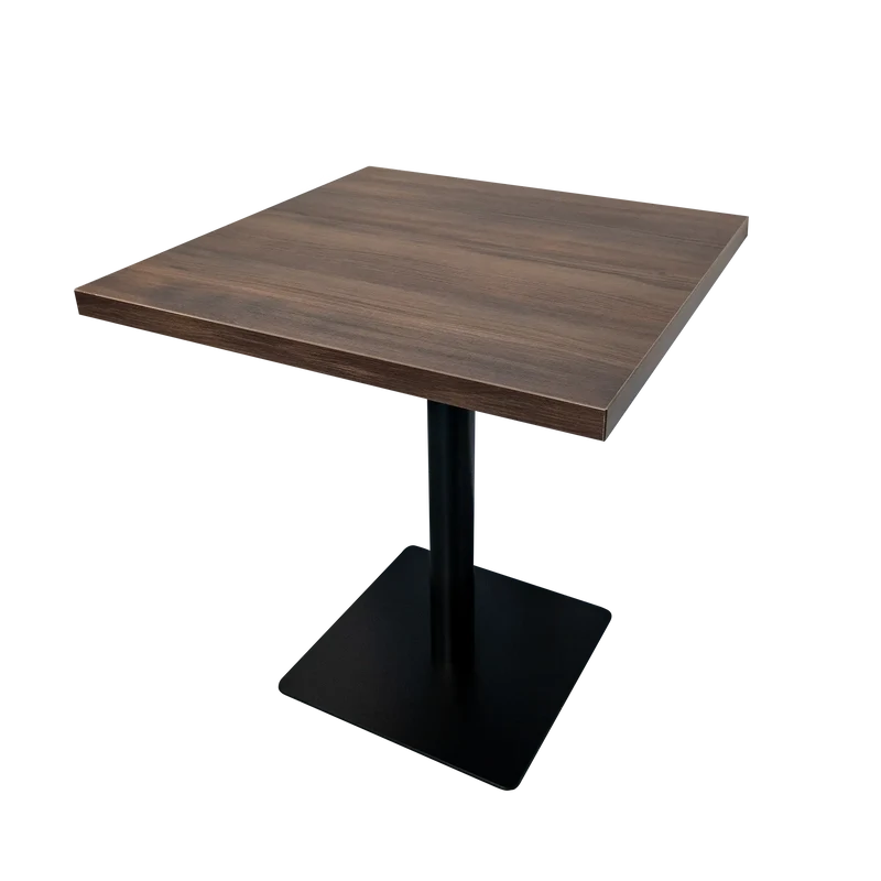 Esstisch Säulentisch Tisch Restaurant Gastronomie Dunkelbraun 70x70