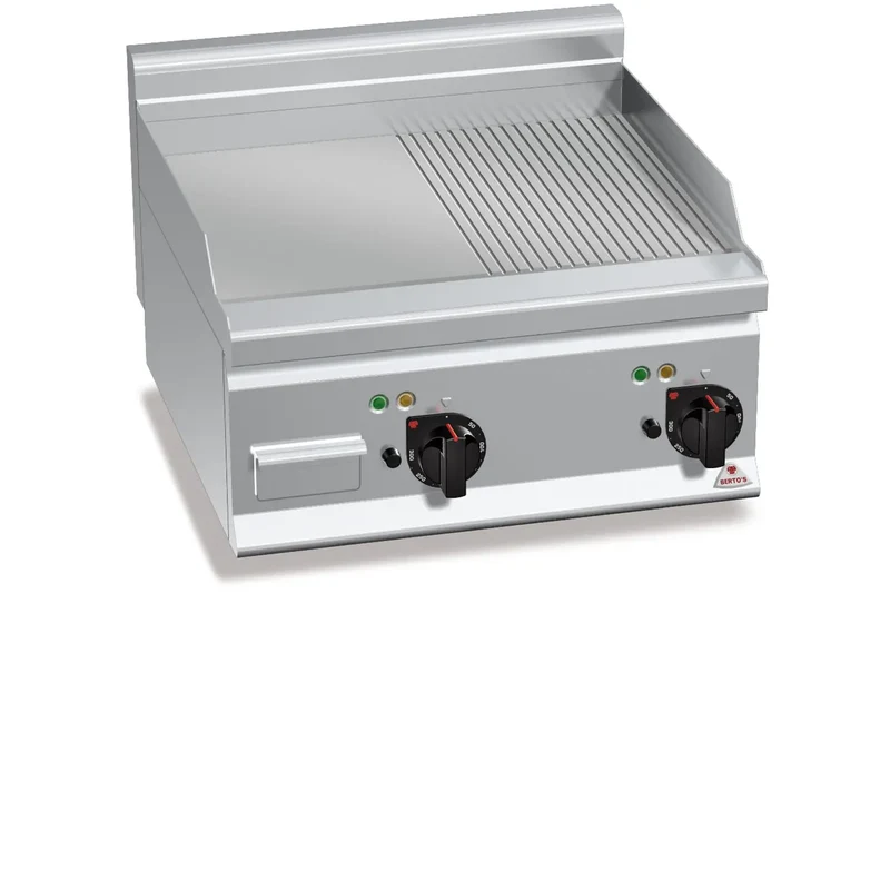 Berto's Grillplatte ½ glatt und ½ verchromt 8 kW