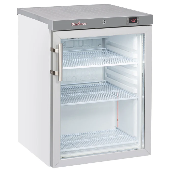 Kühlschrank, Glastür, 200 Liter - Weiss