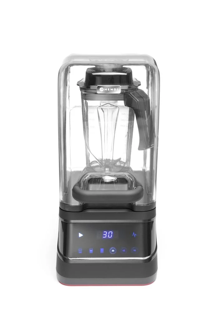 HENDI Digitaler Standmixer mit Schallgehäuse – 2,5 l – Schwarz – 230 V / 1680 W – 250 × 300 × 546 mm