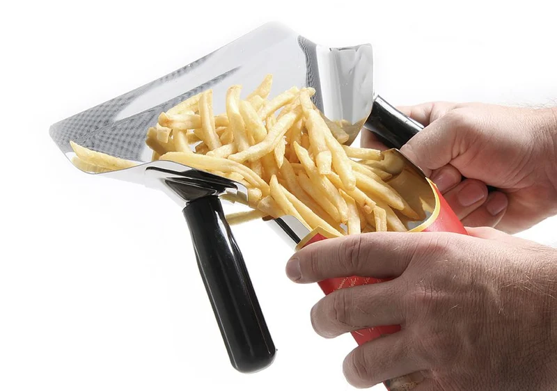HENDI Pommes- und Nacho-Schaufel – Schwarz – 230 × 220 mm