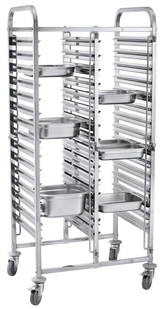 HENDI Transportwagen doppelt - 30xGN1 / 1 – 798 × 610 × 1710 mm
