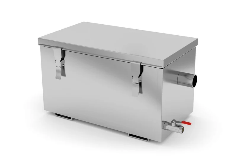 HENDI Fettabscheider – Profi Line – 300 l / h – 30 l – 650 × 346 × 308 mm