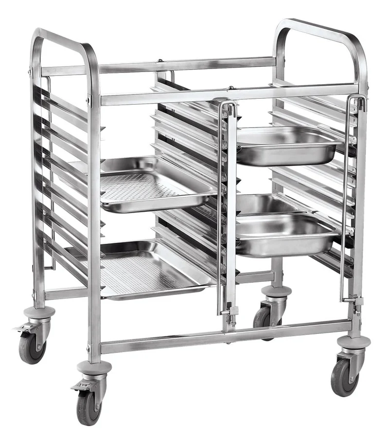 HENDI Transportwagen doppelt - 12xGN1 / 1 – 810 × 610 × 960 mm