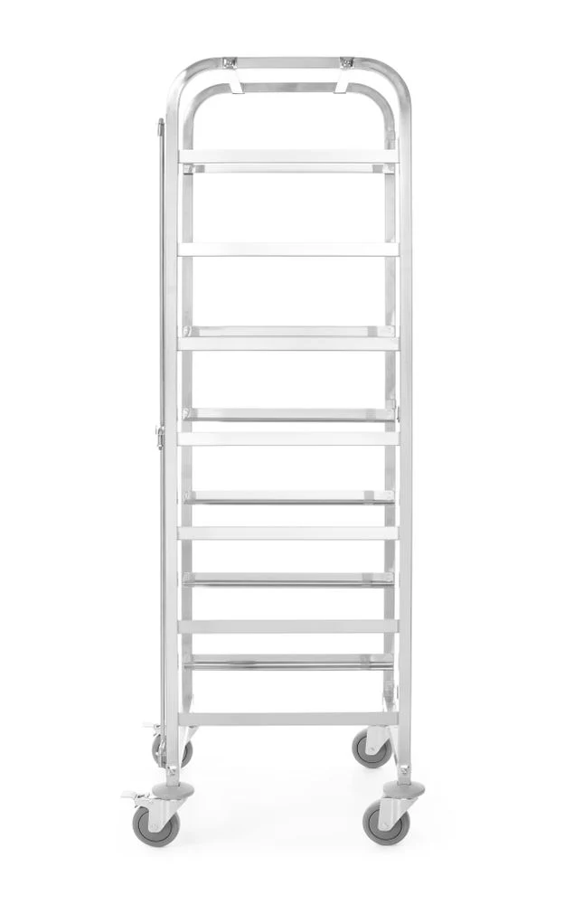 HENDI Transportwagen für Spülmaschinenkörbe - 7 Körbe à 500 × 500 mm – 615 × 560 × 1710 mm